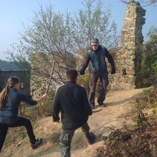 Erdei csata, várvédés